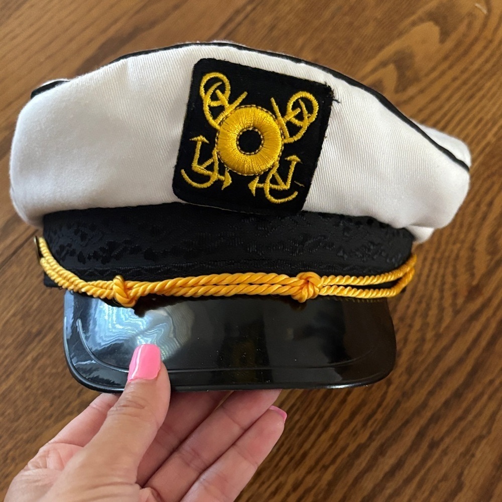 Captain Hat with Gold and Black Accents